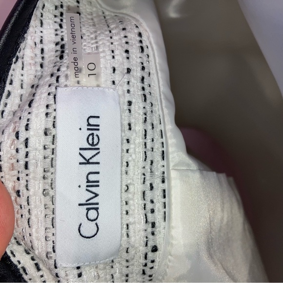 Calvin Klein black and white zip up blazer style work jacket - Picture 6 of 8